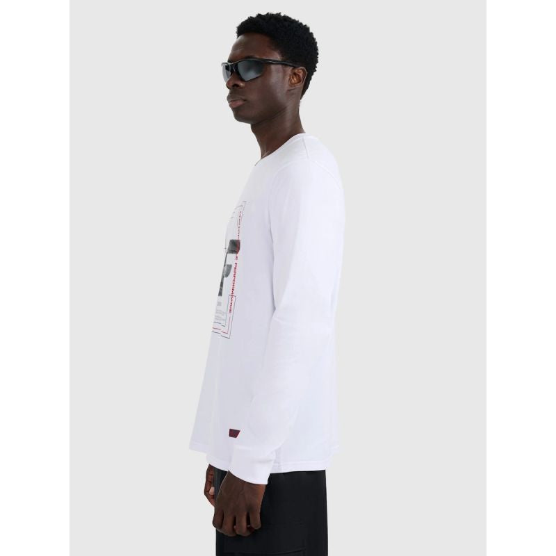 Men's longsleeve regular with print 4F 4FRAW25TLONM606-10S hosszú ujjú póló