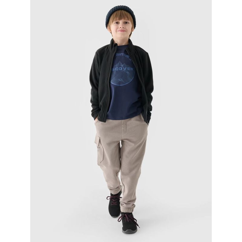 4f Regular fleece with stand-up collar for boys Junior 4FJWMM00TFLEM245-20S General