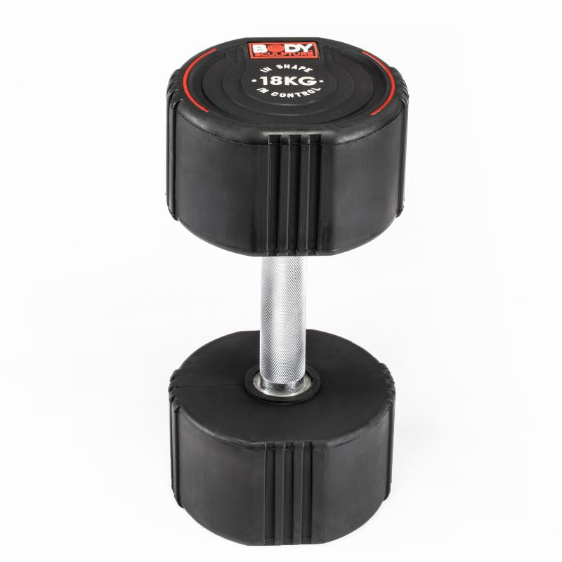 Body Sculpture TPU dumbbell BW 133 18 KG fekete edzőfelszerelés BW13318KG