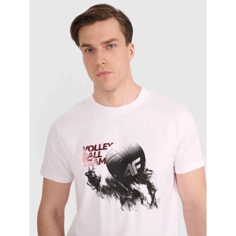 4f Men's regular t-shirt with volleyball print 4FRAW25TTSHM3235-10S Kiegészítő