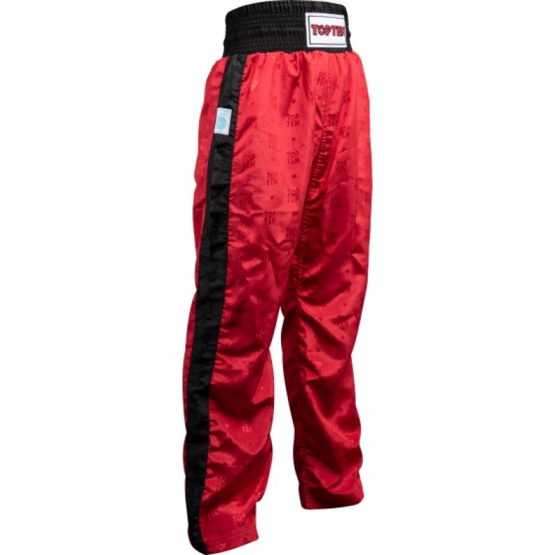TOP TEN SKBP-TT CLASSIC kickboxing (WAKO APPROVED new) czarno - czerwone+xxxxs nadrág