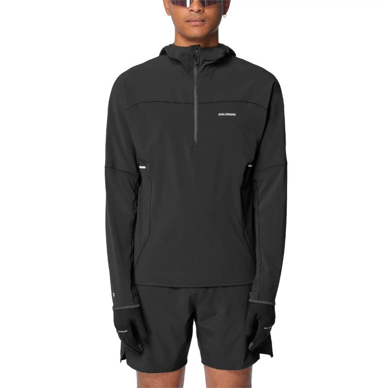Salomon Sense Aero Hybrid Half Zip Hooded Black