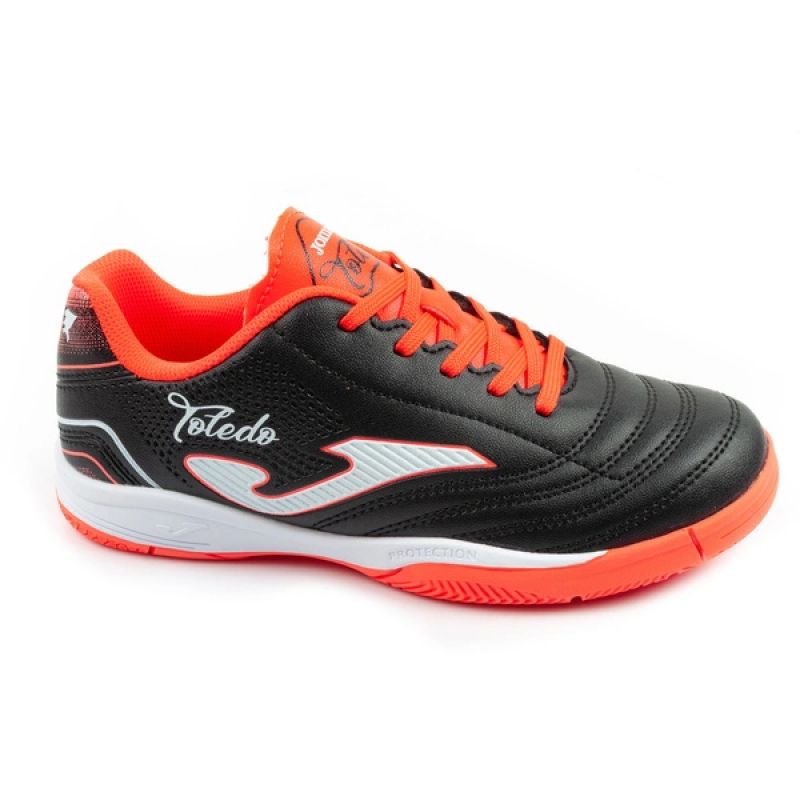 Joma Toledo JR 2601 indoor football boots for kids, fekete focicipő