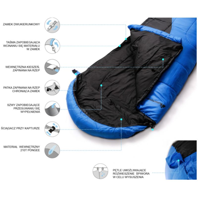 Meteor Samar sleeping bag uniw tourist equipment, sleeping bags 81103,81113