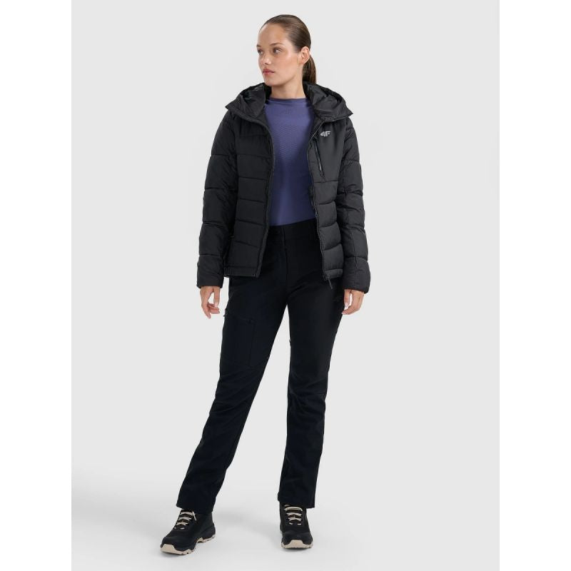 Women's down trekking with Primaloft Silver filling 4FRAW25TDJAF0792-20S szürke kabát