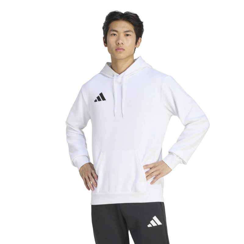 Men's adidas Entrada 26 Hoody JZ6579 fehér kapucnis pulóver