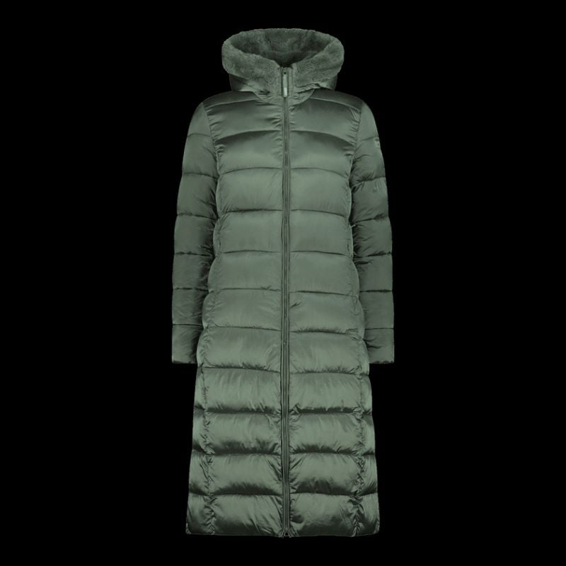CMP women's winter with hood, insulated coat, long, green ( ) zöld dzseki