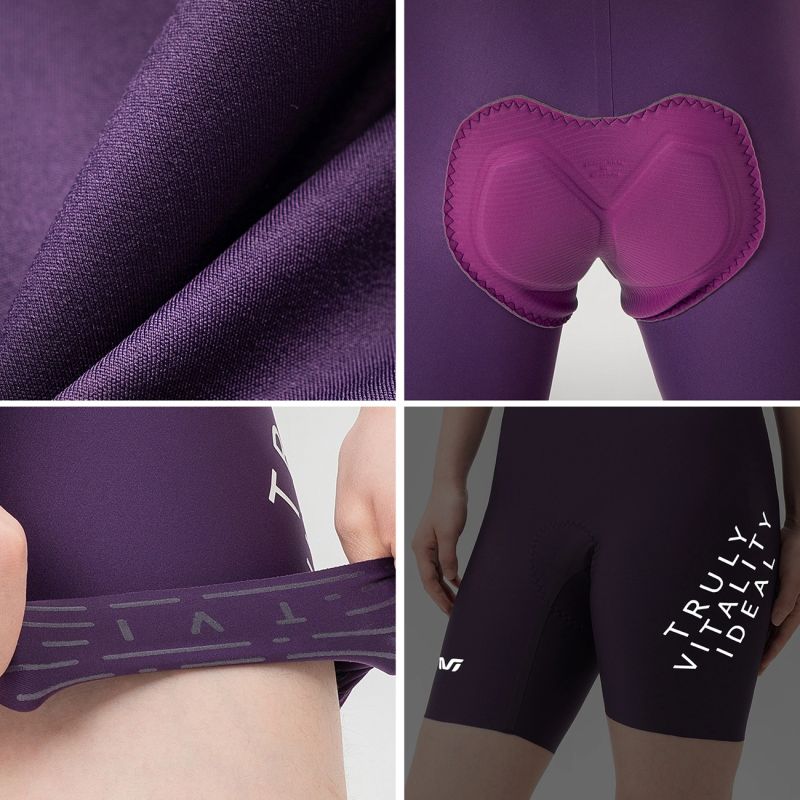 Rockbros TVI Women's Cycling with Bib and Pad Size M - Purple m \ fioletowy rövidnadrág 20210017008-211681