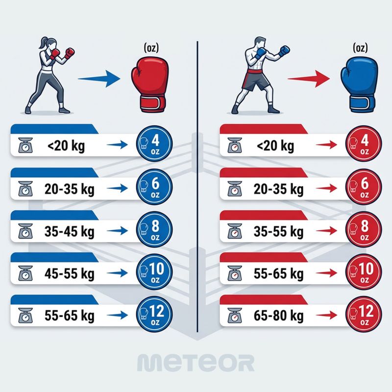Meteor 12 oz Training Boxing Gloves, Velcro, PU uniw kesztyű