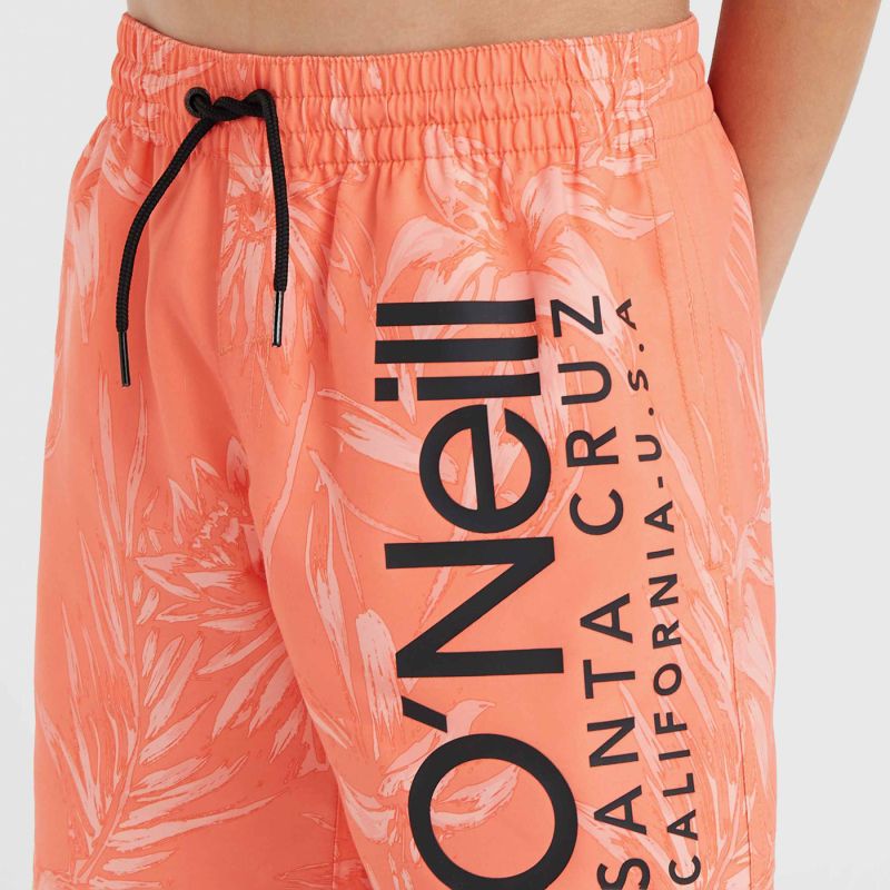 O'Neill Mix & Match Cali Floral 13'' Swim Jr narancssárga shorts, swimming shorts