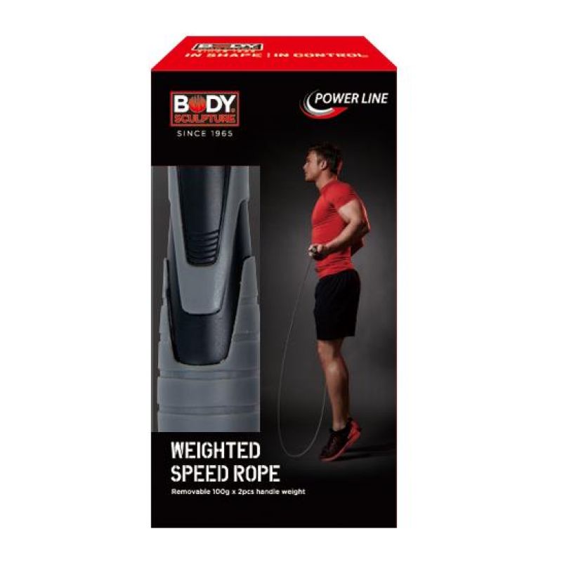 Body Sculpture Speed skipping rope with 2 x 100g weights BK szürke edzőfelszerelés BK256