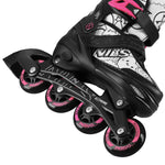 NH10907 4in1 ROLLER SKATES WITH EXTENDED HOCKEY BLADES TINTS PINK SIZE S(31-34) NILS EXTREME rózsaszín utcai cipő