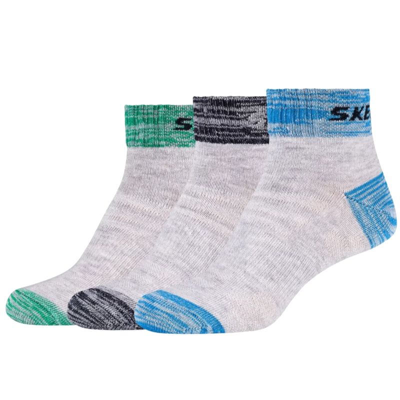 Skechers 3PPK Wm Mesh Ventilation Quarter Socks SK42022-9200 Gray 27-30 Ruházat