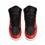 AIR Jordan 1 Mid Men's Basketball Black/Gym Red/White - piros cipő