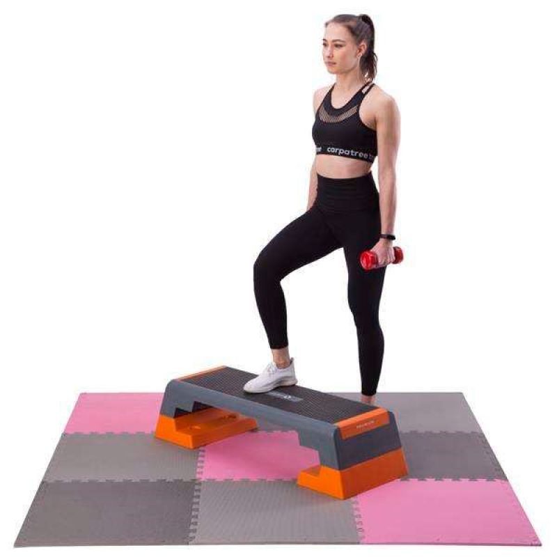One Fitness Multipack MP10 puzzle mat pink and gray 9 pieces 10 mm szürke edzőfelszerelés 17-63-084
