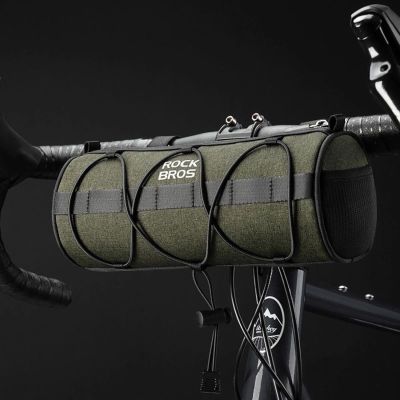 Rockbros 30110049001 bicycle handlebar 2 l - green zöld táska