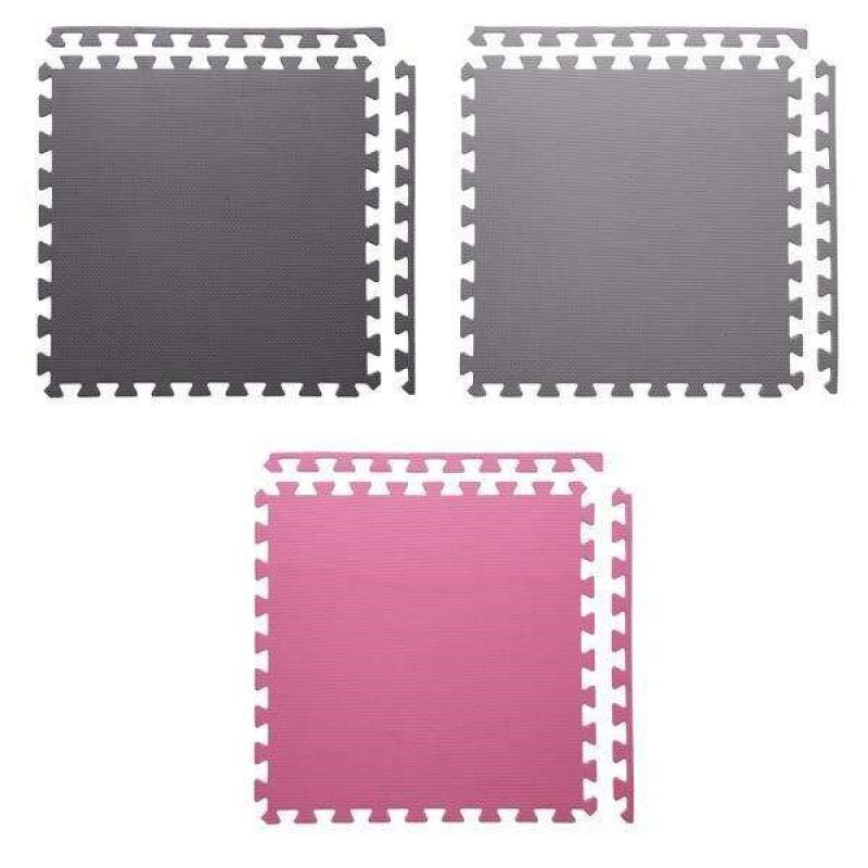 One Fitness Multipack MP10 puzzle mat pink and gray 9 pieces 10 mm szürke edzőfelszerelés 17-63-084