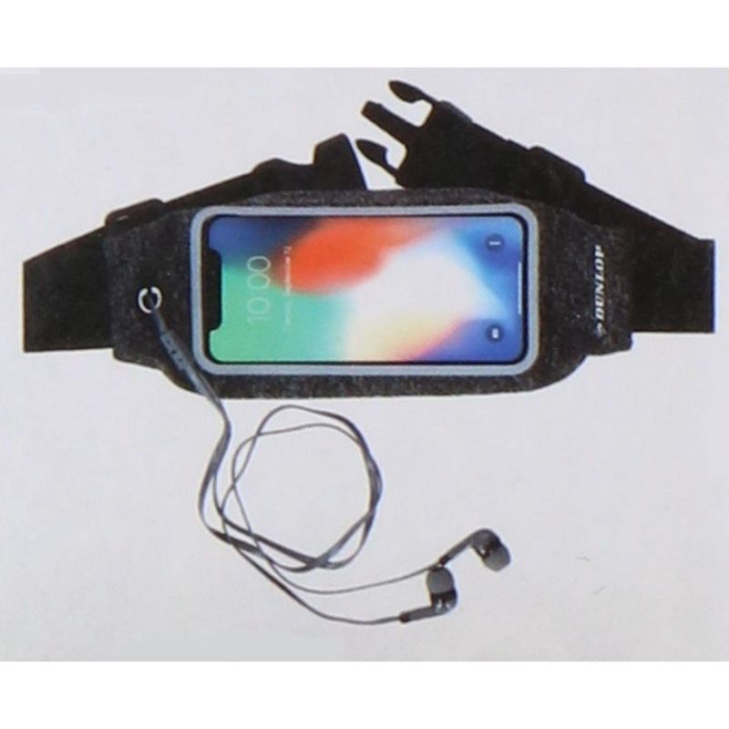 Dunlop Black Sports Waterproof Waist For Running With Phone Window fekete deréktáska GSP-1056449
