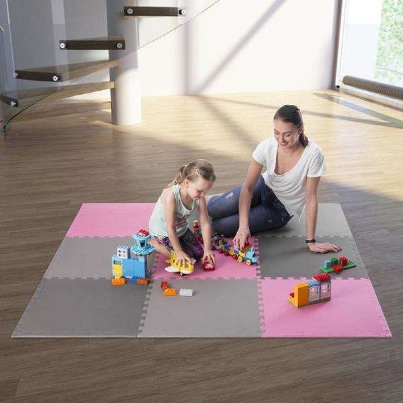 One Fitness Multipack MP10 puzzle mat pink and gray 9 pieces 10 mm szürke edzőfelszerelés 17-63-084