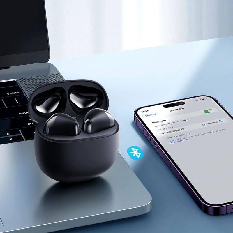 head Joyroom JR-FB1 Funpods Bluetooth 6.0 In-Ear TWS Wireless Headphones with AI Functions - Black fekete headsets
