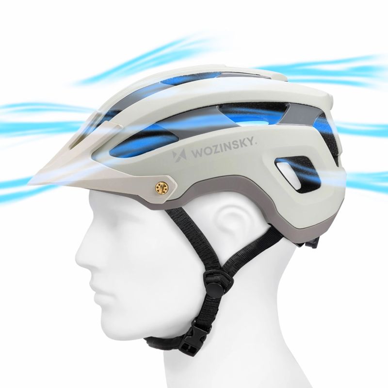 Wozinsky MTB bicycle helmet with a removable visor, lightweight, L - pastel green pastelowa zieleń védőfelszerelés HT-001VCS-199800