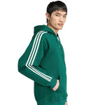 Adidas Essentials 3-Stripes Fleece Hoodie men's green zöld férfi kapucnis pulóver KZ1413