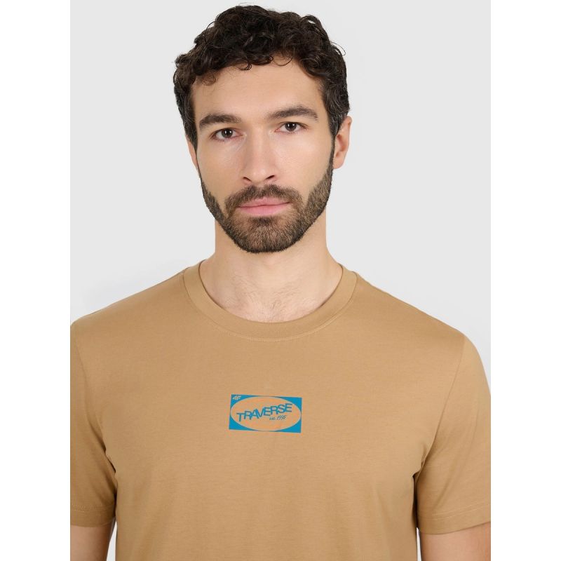 Men's regular printed T-shirt 4F 4FRAW25TTSHM3377-83S póló