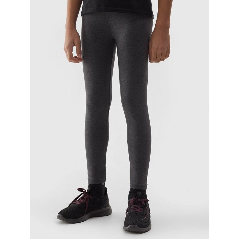 4f Girls' elastic cotton leggings Junior Kiegészítő