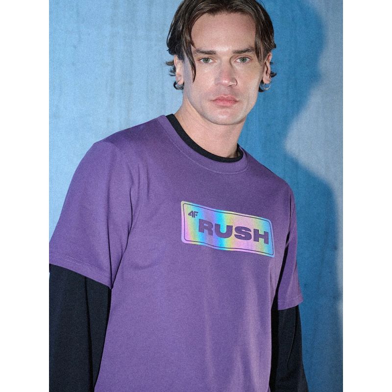 4F Men's regular printed T-shirt póló 4FRSS26TTSHM3659-50S