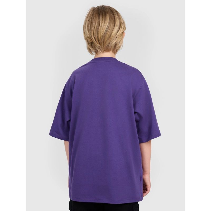 Boy's oversize T-shirt with print 4F 4FJRAW25TTSHM3061-51S