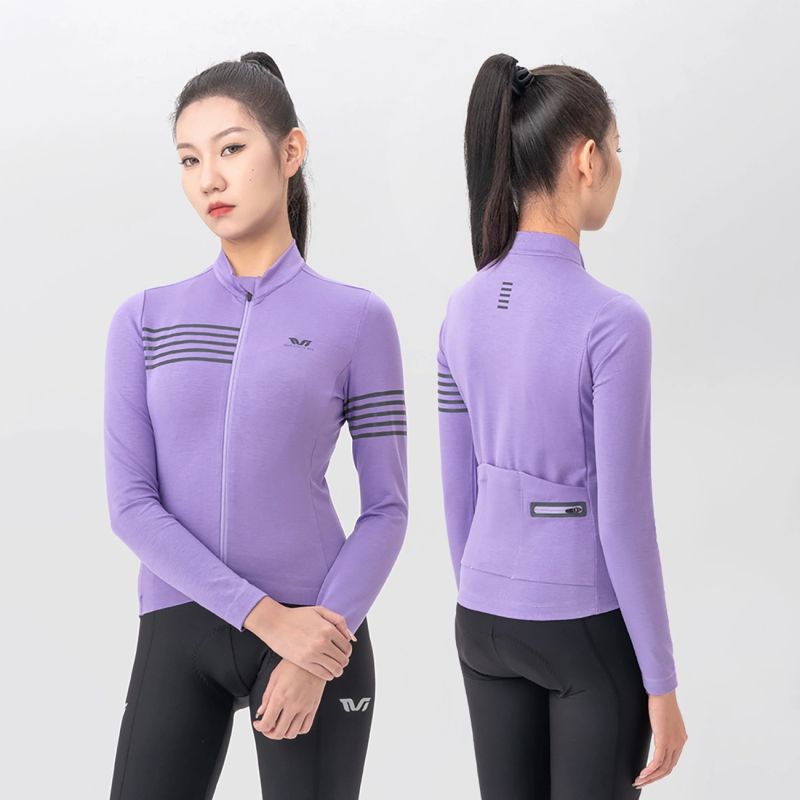 Rockbros TVI Women's Long Sleeve Cycling Jersey Fall/Winter M - Purple m \ fioletowy kötött sapka 15310002003-211745