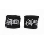MASTERS FIGHT EQUIPMENT Elastic Boxing Hand Wraps “ONE PUNCH”, 3.5 fekete harcművészeti felszerelés 133256-OP01