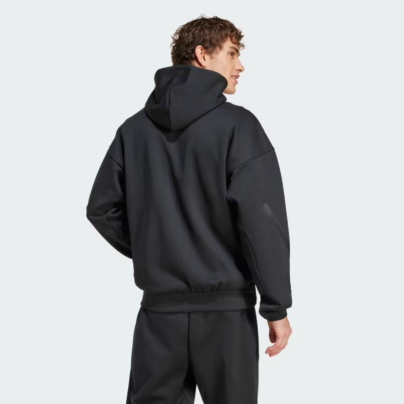 New Adidas ZNE Full-Zip Hooded Men's Black Hoodie - JE7538 fekete kapucnis pulóver