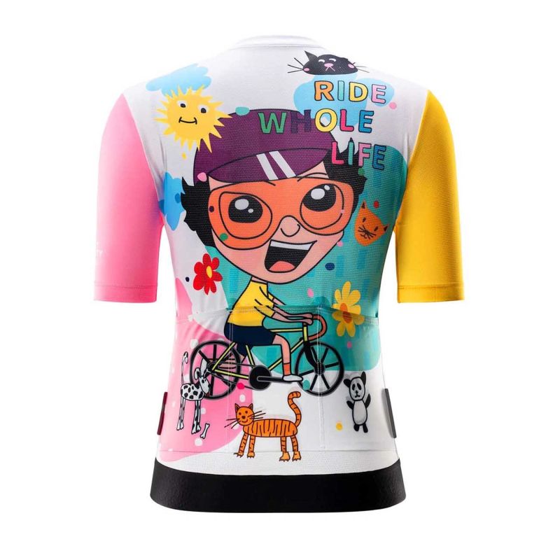 Rockbros 15210005005 Women's Cycling Jersey with Print - White fehér póló 15210005003-211671