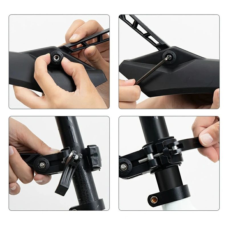 Rockbros FK-870 bicycle fenders with quick-release system, adjustable - black