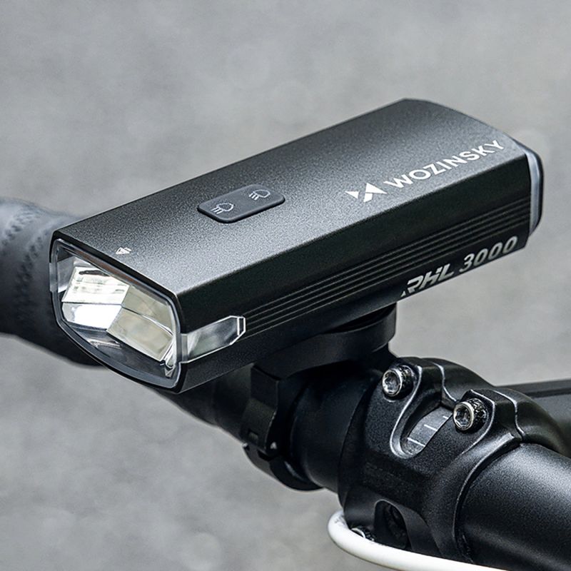 Wozinsky Front Bike Light + USB-C Cable (3000 lm) - Black fekete elektronika 304004-184329