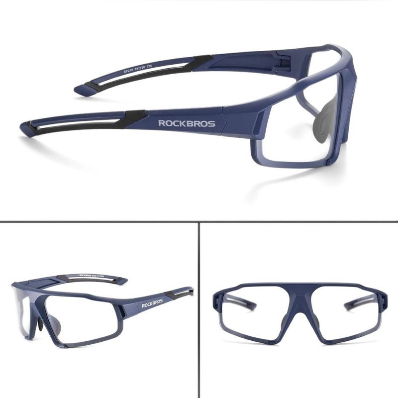 Rockbros Photochromic UV400 Cycling Glasses - Blue kék glasses, training equipment