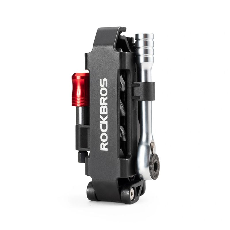 Rockbros Multitool Bicycle Tool Set with Ratchet Wrench and Tire Levers - Black fekete kiegészítő 304004-204137