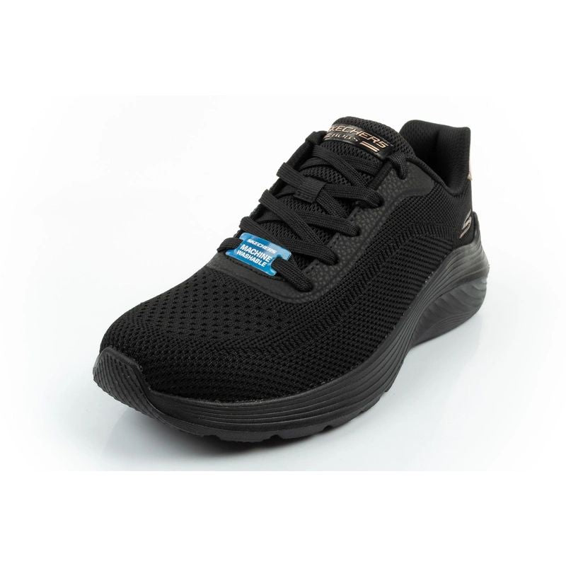 Skechers women's sports Bobs Squad Waves lightweight fashionable fekete utcai cipő