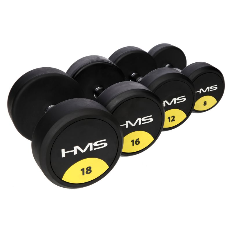 HMS Rubber-coated dumbbell 22.5kg HG PRO súlyzó 17-66-160