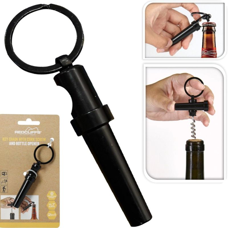 Travel Essentials Keyring Opener Corkscrew Redcliffs kulcstartó