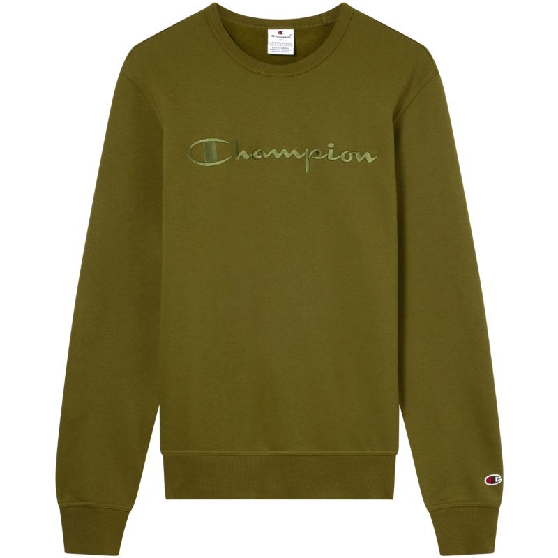 Champion Men's Crewneck Sweatshirt 220272 GS585 oliva kapucnis pulóver