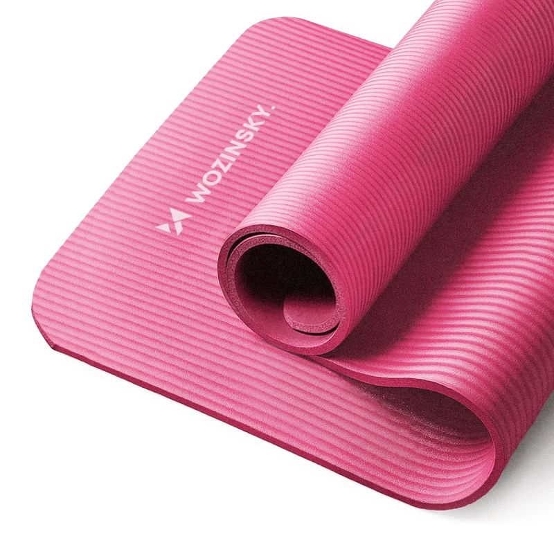 Wozinsky exercise mat 181 x 63 x 0.9 cm thick gymnastic yoga mat pink różowy jóga matrac 5907769300417-63707