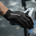 Rockbros cycling gloves spring/summer/autumn, full, size: XXL - black czarny \ xxl kesztyű