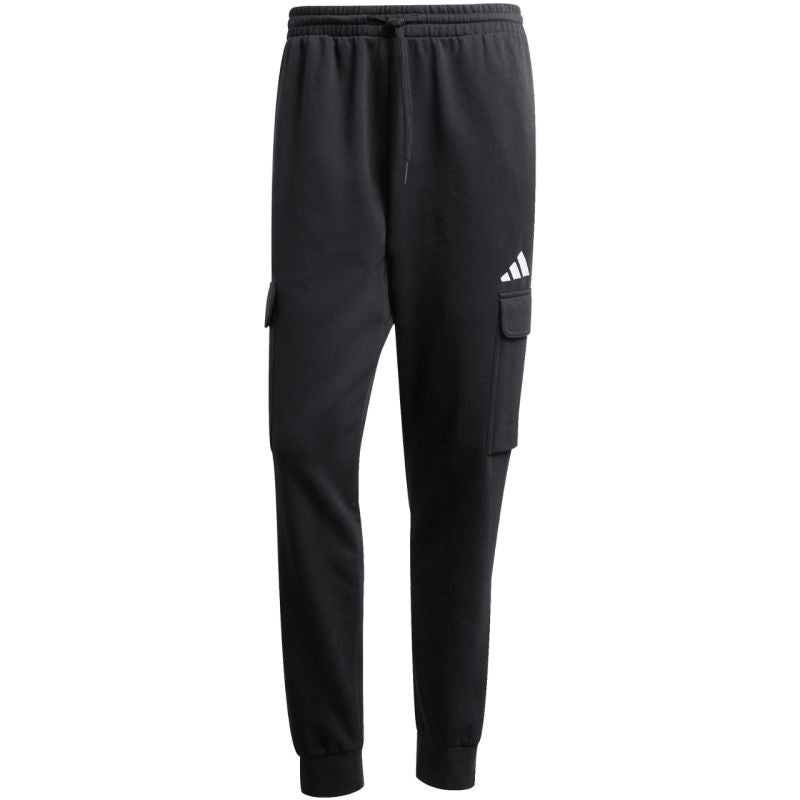 adidas Men's Essentials Feelcozy Fleece Cargo Pants Black JE3820 Ruházat