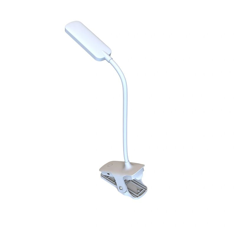 Wozinsky VT-02 Mini LED Reading Lamp with Clip and USB-C Cable 80 cm - White biały elektronika 5907769388873-210475