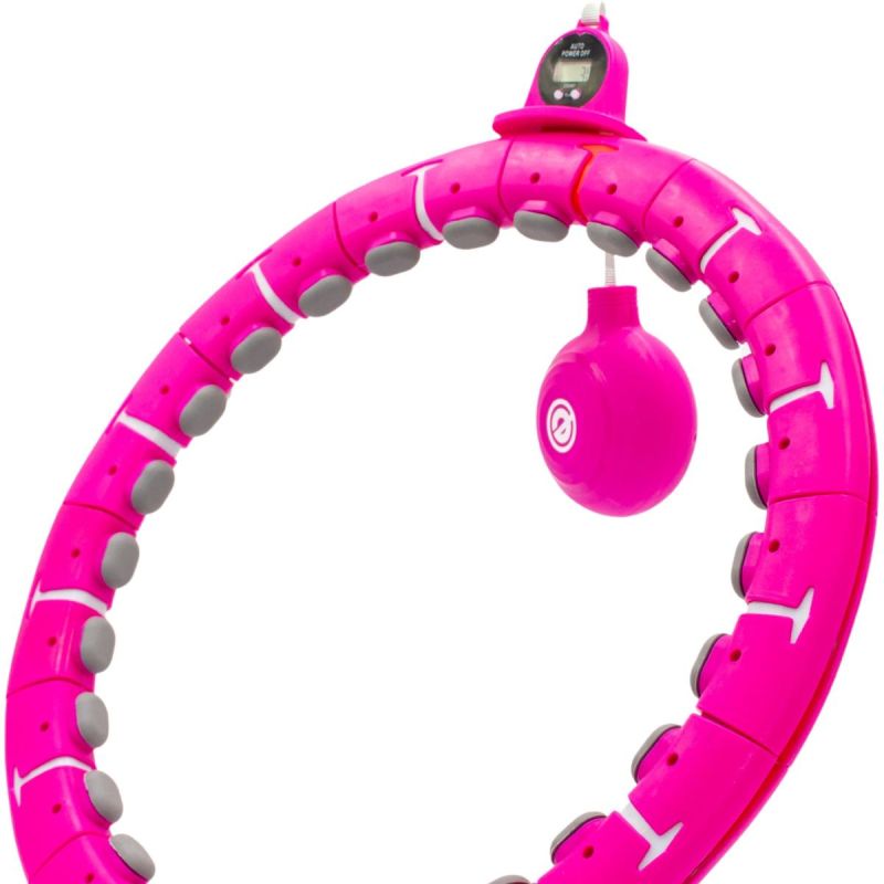 Enero Hula Hop With Massager, Weights And Counter Fuchsia Fit training equipment