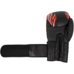 MASTERS FIGHT EQUIPMENT RBT-5A leather boxing gloves black and red piros kesztyű 0155-120102