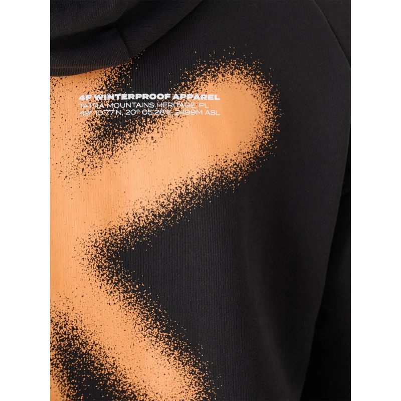 Men's sweatshirt with hood, open, 4F 4FRAW24TSWSM2072-20S kapucnis pulóver