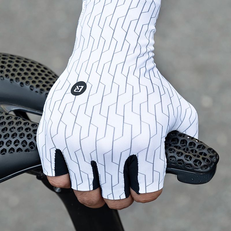 Rockbros Road Cycling Gloves Size: - White/Black fekete kesztyű